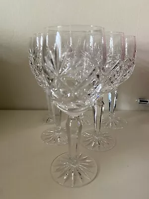 Buy Set Of 6 Lovely Lead Crystal Cut Glass Small Wine Glasses 150mls  • 12.99£