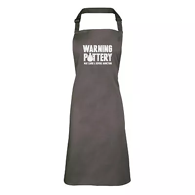 Buy Warning Pottery Apron Mens Womens May Cause A Severe Addiction BBQ Chef DIY Cook • 13.99£
