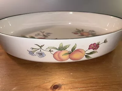 Buy Vintage Cloverleaf Peaches And  Cream Oven Dish Oval 28 X 19cm VGC • 14.99£