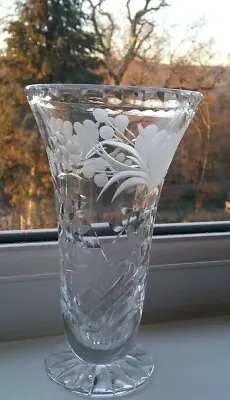 Buy ROYAL BRIERLEY Gorgeous Cut Glass Vase • 5£
