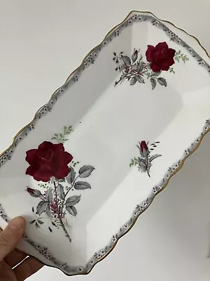Buy Royal Stafford China Roses To Remember Cake Sandwich Plate Oblong Tray • 13.99£
