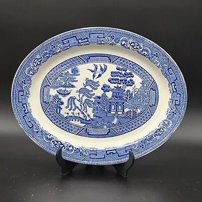 Buy VTG 12 Blue Willow Woods Ware Wood & Sons Enoch England Oval Serving Platter • 30.71£