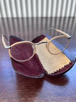 Buy Vintage ALGHA Kids Glasses Spectacles 1920s 1930s RARE BEIGE • 20£