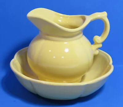 Buy Small McCoy Pitcher And Wash Basin Bowl Set #7528 Bright Yellow • 17.22£