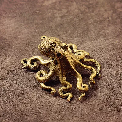 Buy Octopus Chinese Tea Table Figurines - Set Of 2 Brass Miniatures • 10.98£