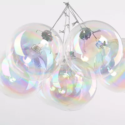 Buy Ball Shape 6 8 10cm Glass Iridescent Fillable Baubles Balls Christmas Ornament • 85.95£