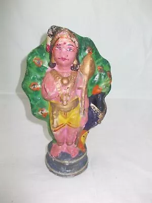 Buy Antique VTG Old Pottery Terracotta Mud Clay Hindu God Murugan Figure Idol/Statue • 87.02£