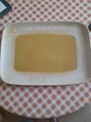 Buy Denby Ode Mustard Stoneware Large Meat Platter Plate In Vgc • 15£