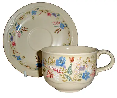 Buy Poole Pottery Springtime Pattern Cup & Saucer In The Style Shape • 5.55£