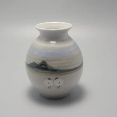 Buy Vintage Highland Stoneware Pottery Jumping Sheep 4.5  Vase Vgc • 23.71£