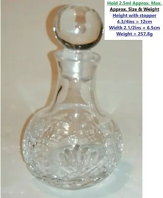Buy Cut Glass Perfume Bottle With Smooth Glass Stopper Vintage • 54.99£