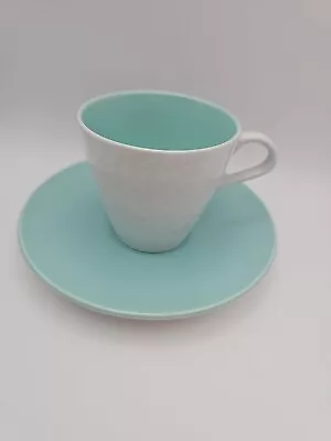 Buy Vintage 1950 Poole Pottery Twin-tone Seagull Ice Green Coffee Cup And Saucer  • 3£