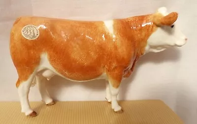 Buy Border Fine Arts Pottery Company Simmental Cow A5278 Boxed 16.5cm Long 10cm Tall • 29.99£