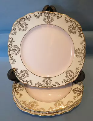 Buy Vintage Royal Vale Bone China Pink & Gold Side Plate X4 • 6.50£