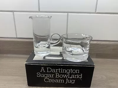 Buy Vintage Dartington Glass Cream Jug And Sugar Bowl. Designed By Frank Thrower. • 11£