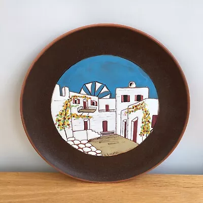 Buy Greek Decorative 13” Plate Lindos Elafos Large Handmade Rhodos Rhodes Greece • 19£