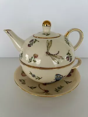 Buy Burton+Burton Morning Meadow Porcelain Teapot, W/Lid, Teacup And Saucer Set 2005 • 26.90£
