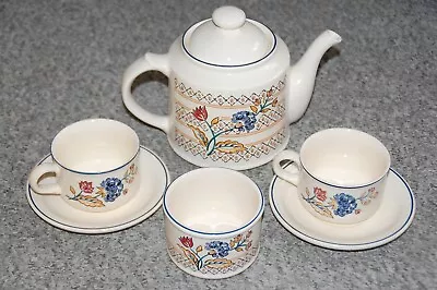 Buy Vintage Camargue Pottery - Boots -  Teapot, 2 Cups & Saucers & 1 Sugar Bowl Set • 12£