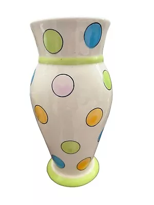Buy MCM Polka Dot Vase Ceramic Vintage Vase Multi Colored 8in • 18.21£