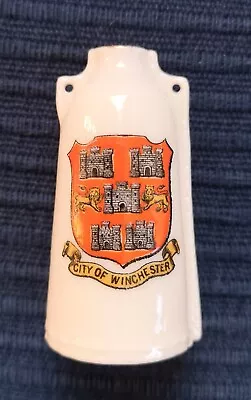 Buy W.H. Goss Leather Bottle Model Crested Ware With City Of Winchester Crest EX • 4£