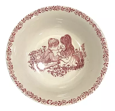 Buy ALFRED MEAKIN BOY GIRL CHILD'S CEREAL BOWL RED ENGLAND TRANSFERWARE Granny Core • 9.65£