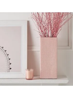 Buy Pink Raine Column Textured Vase • 5.99£