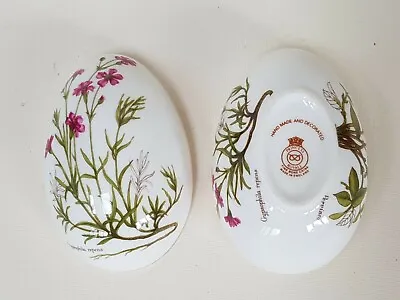 Buy Fine Bone China Princess Royal Hand Decorated Botanical Floral Egg Trinket Box • 12£