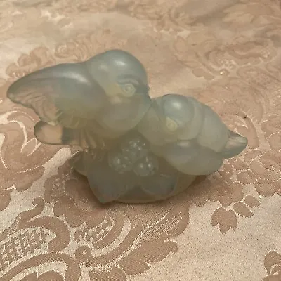Buy Sabino France Opalescent Signed Art Glass: Two Birds On A Berry Branch  Figurine • 256.47£