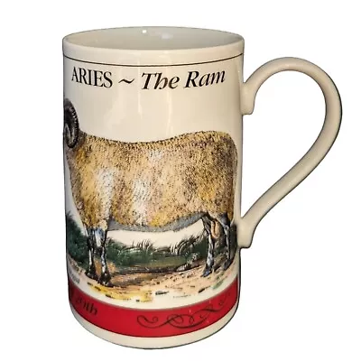 Buy Dunoon Vintage Stoneware Aries Mug With Zodiac Star Sign Design 10.7cm Tall • 13.49£