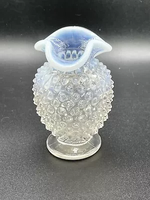 Buy Vtg Fenton French Opalescent Hobnail Mini Triangular Bud Vase Mint Glass • 11.53£