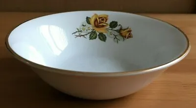 Buy Alfred Meakin Glo White Yellow Rose Design - Soup / Cereal Bowl • 3.99£