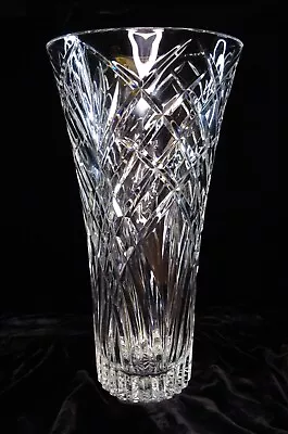 Buy Large 12  Tall Vintage Lead Crystal Vase  • 25£