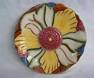Buy Vintage 1930's Burslem Art Deco  Flower Form Pottery Plate From HJ Wood  • 15£