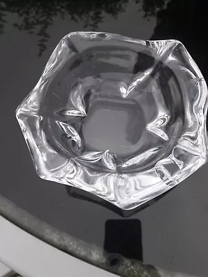 Buy Daum France Heavy Crystal Glass Ashtray • 22£