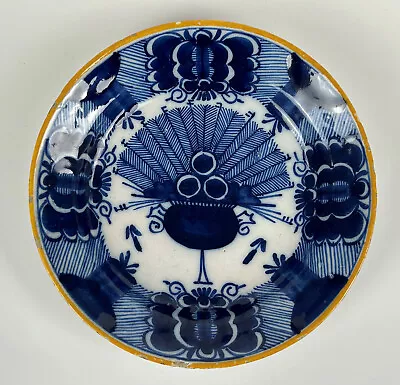 Buy Delft De Klauw- Fine Antique 18th Century Peacock Dish Plate- Signed Rare Small • 0.99£
