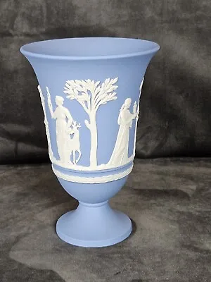 Buy Wedgwood Blue Jasperware Vase. No Damage. • 15£
