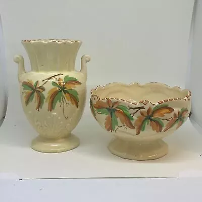 Buy Pair Of Vintage KELSBORO WARE AMPHORA And POSY VASES Hand Painted • 19.99£