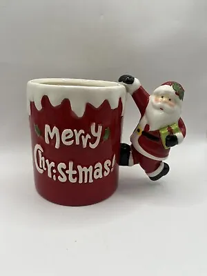 Buy Christmas Santa Embossed Mug Pottery Ceramic Unique • 8£