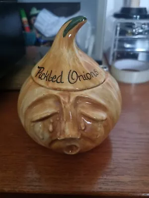 Buy Pickled Onion Crying Face Preserve Pot Vintage ... • 10£