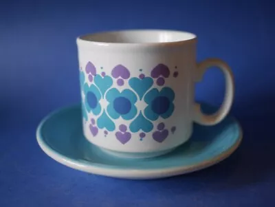 Buy Staffordshire Potteries Retro Vintage Aqua Teal Cup And Saucer Several Available • 8£