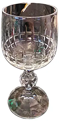 Buy Vintage Bohemia Cut Crystal Wine Glasses Belfast Design Faceted Ball Stem 5 Inch • 4.99£