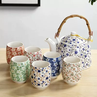 Buy Chinese Kettle With 6 Multicoloured Cups, Chinese Tea Set,  • 19.99£