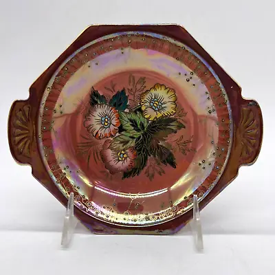 Buy Antique 1930s Royal Winton 7.5  Marigold Luster Ware Floral Candy Dish England • 23.71£