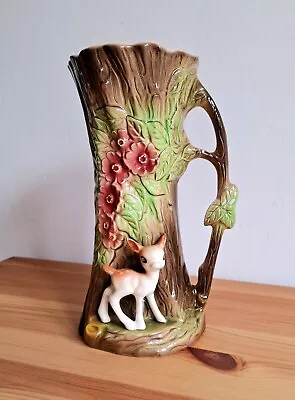 Buy Vintage Withernsea Eastgate Pottery Fauna Deer Flower Vase - # 29 • 21.99£
