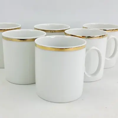 Buy Thomas Germany - 6x Coffee Mug Cups - 7.5cm/220ml - White Porcelain Vintage • 18£