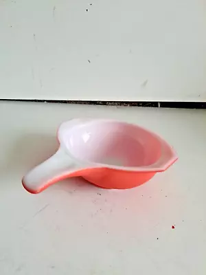 Buy Rare Vintage Pyrex Coral Pink Gravy Bowl With Handle • 5.99£