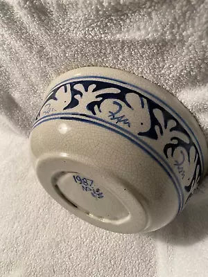 Buy Antique Dedham Pottery Rabbit Pattern Serving Bowl • 92.45£