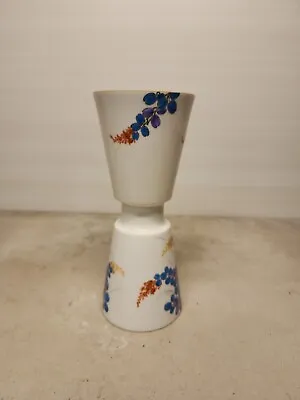 Buy Vintage NORITAKE 8.5  Blue Purple Floral Bone China Vase - Japan -  • 5.68£