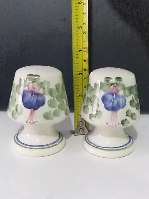 Buy Cinque Ports Pottery The Monastery Rye Salt And Pepper Fuschia Floral Pattern • 5.99£
