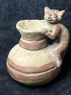 Buy Vintage Animal Figural Clay Pottery Vessel Kudamundi Ecuador • 34.32£